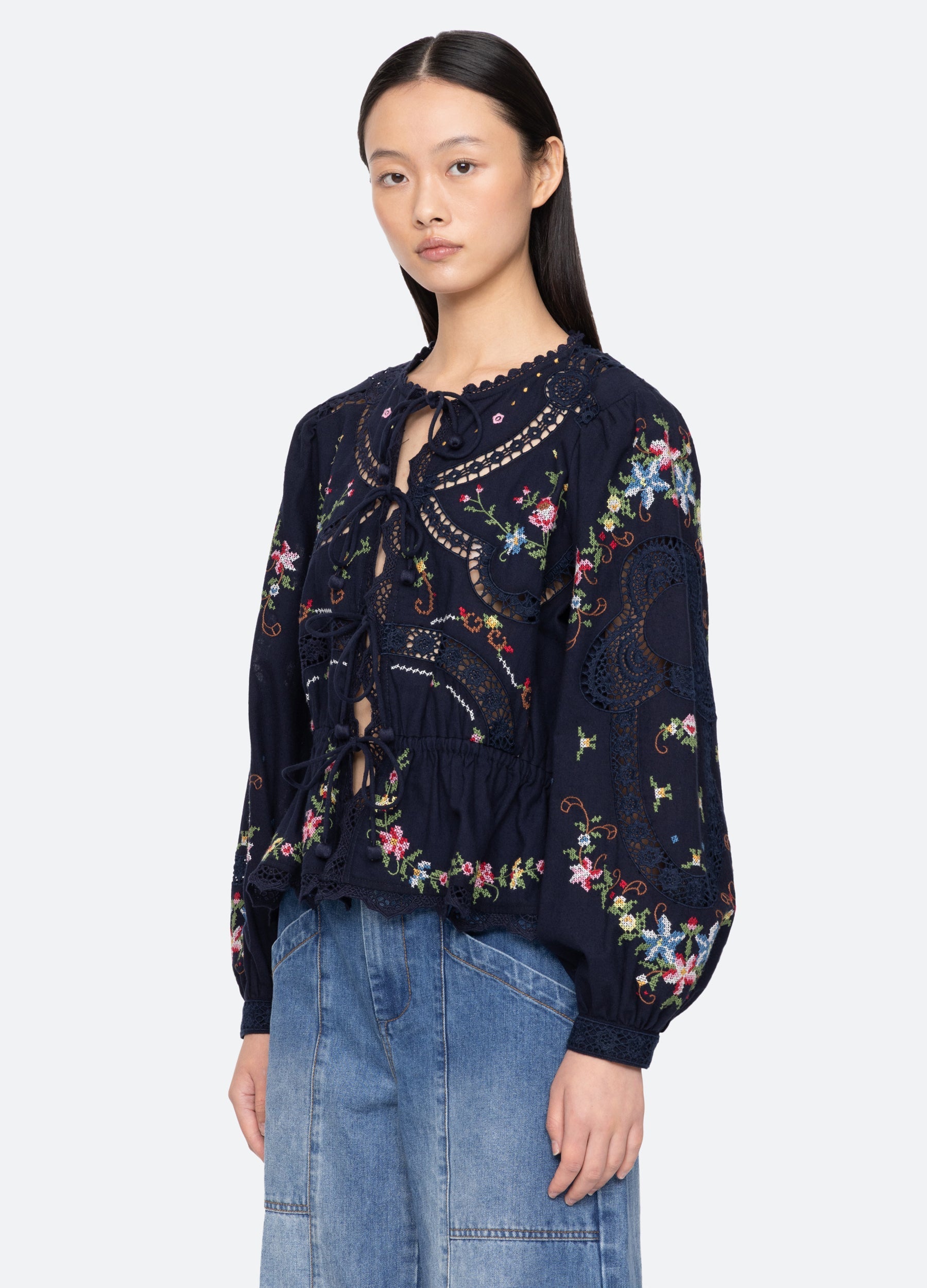 Sea New York Edwina L/S Top - Navy