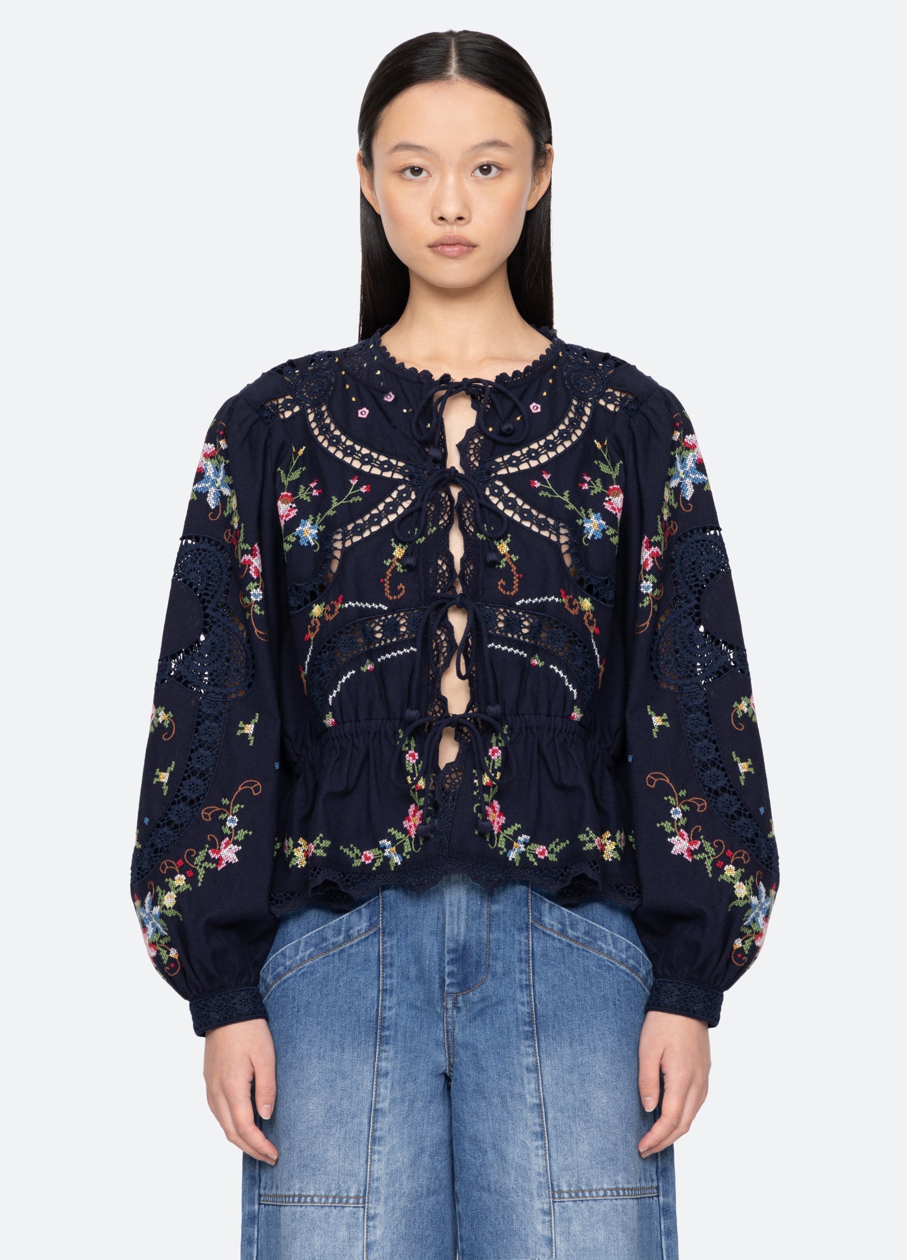 Sea New York Edwina L/S Top - Navy