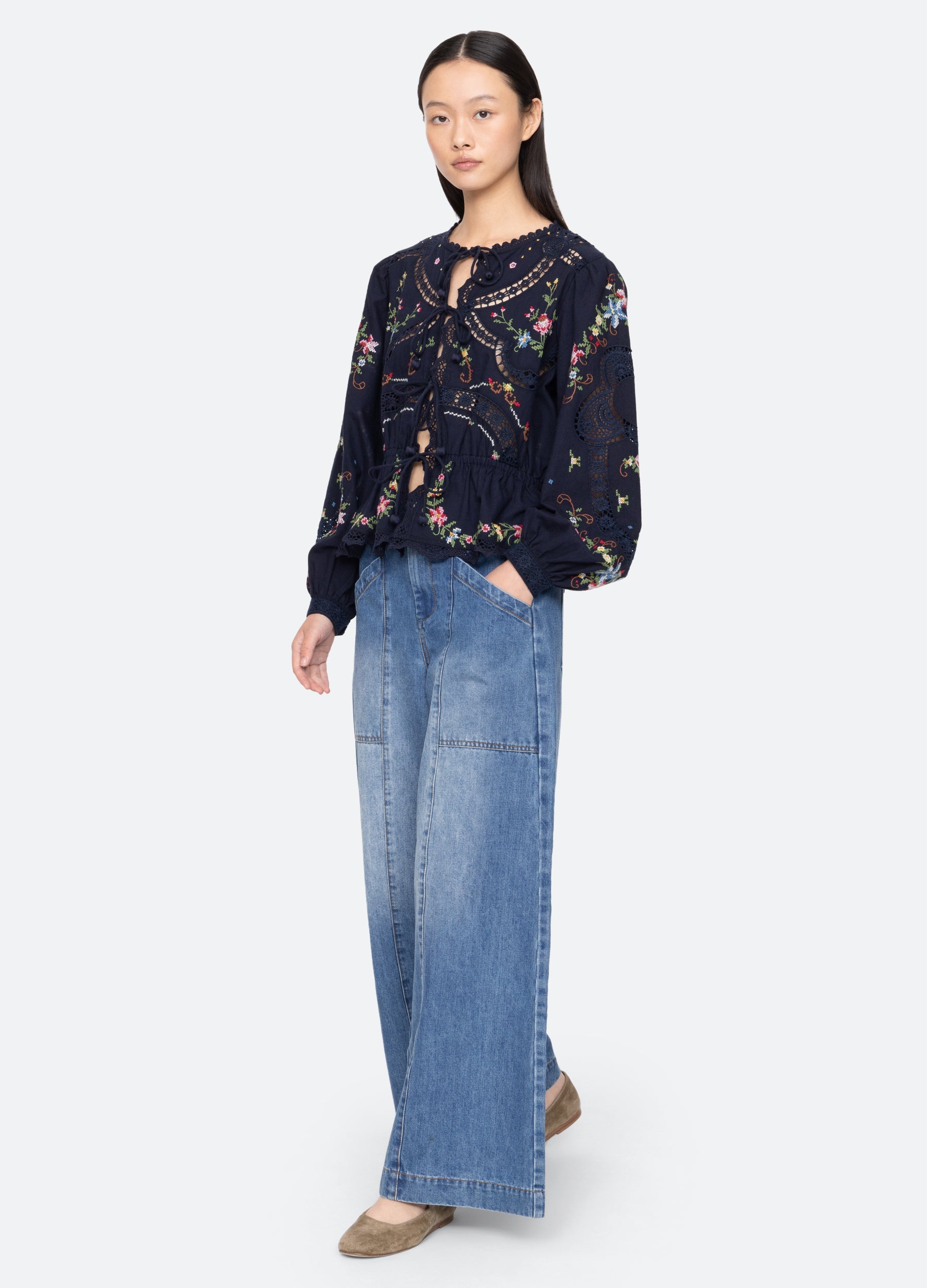 Sea New York Edwina L/S Top - Navy