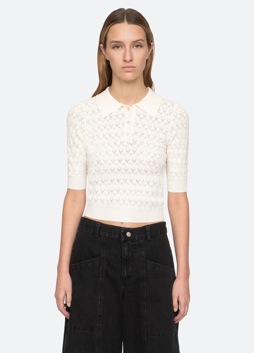 Sea New York Rue Polo Sweater - Black