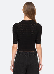 Sea New York Rue Polo Sweater - Black