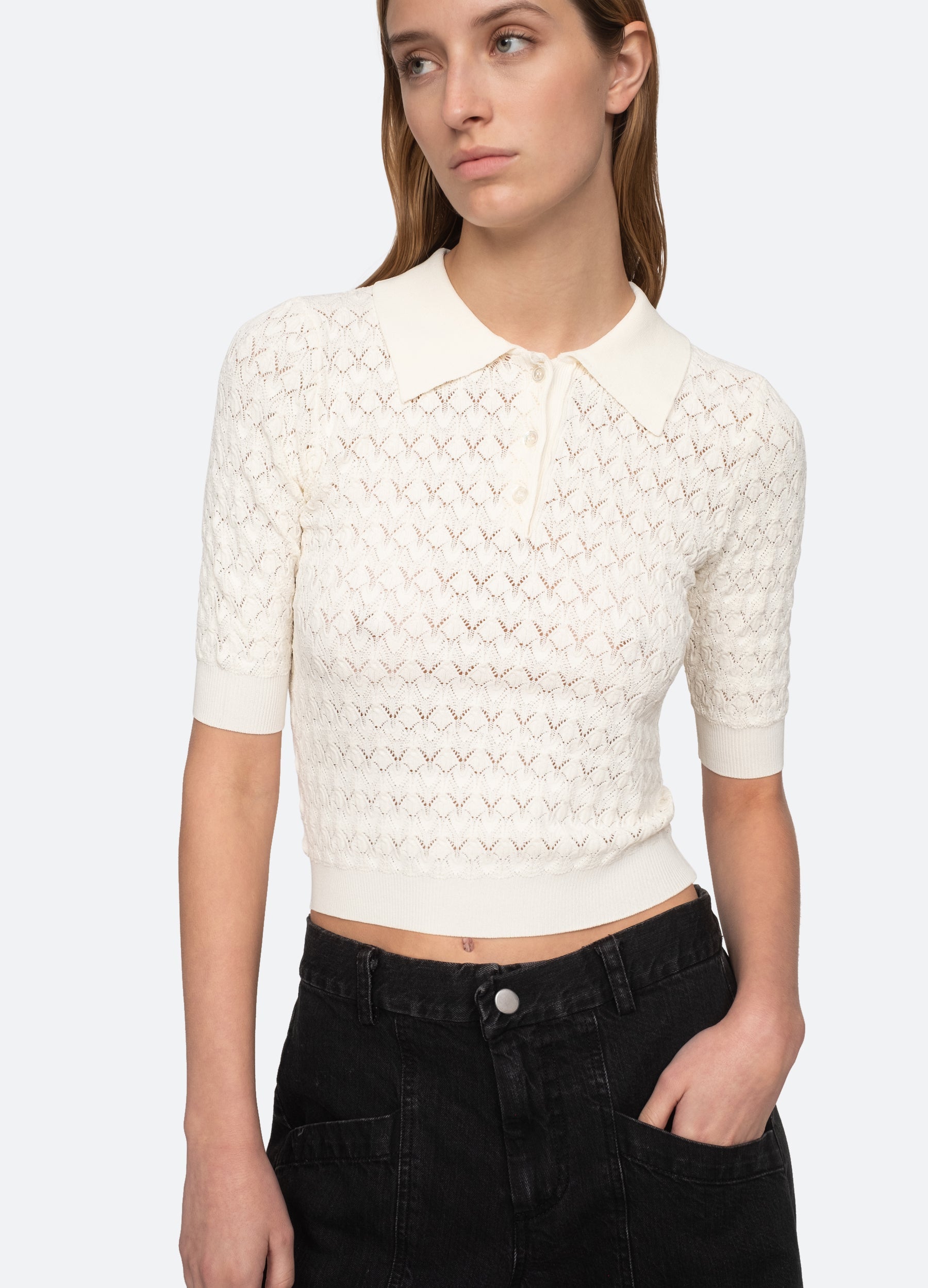 Sea New York Rue Polo Sweater - Black