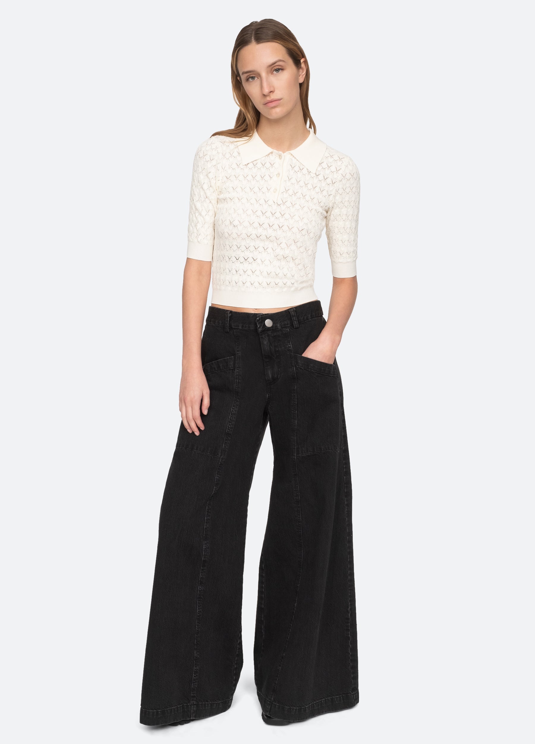Sea New York Rue Polo Sweater - Black