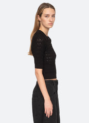 Sea New York Rue Polo Sweater - Black