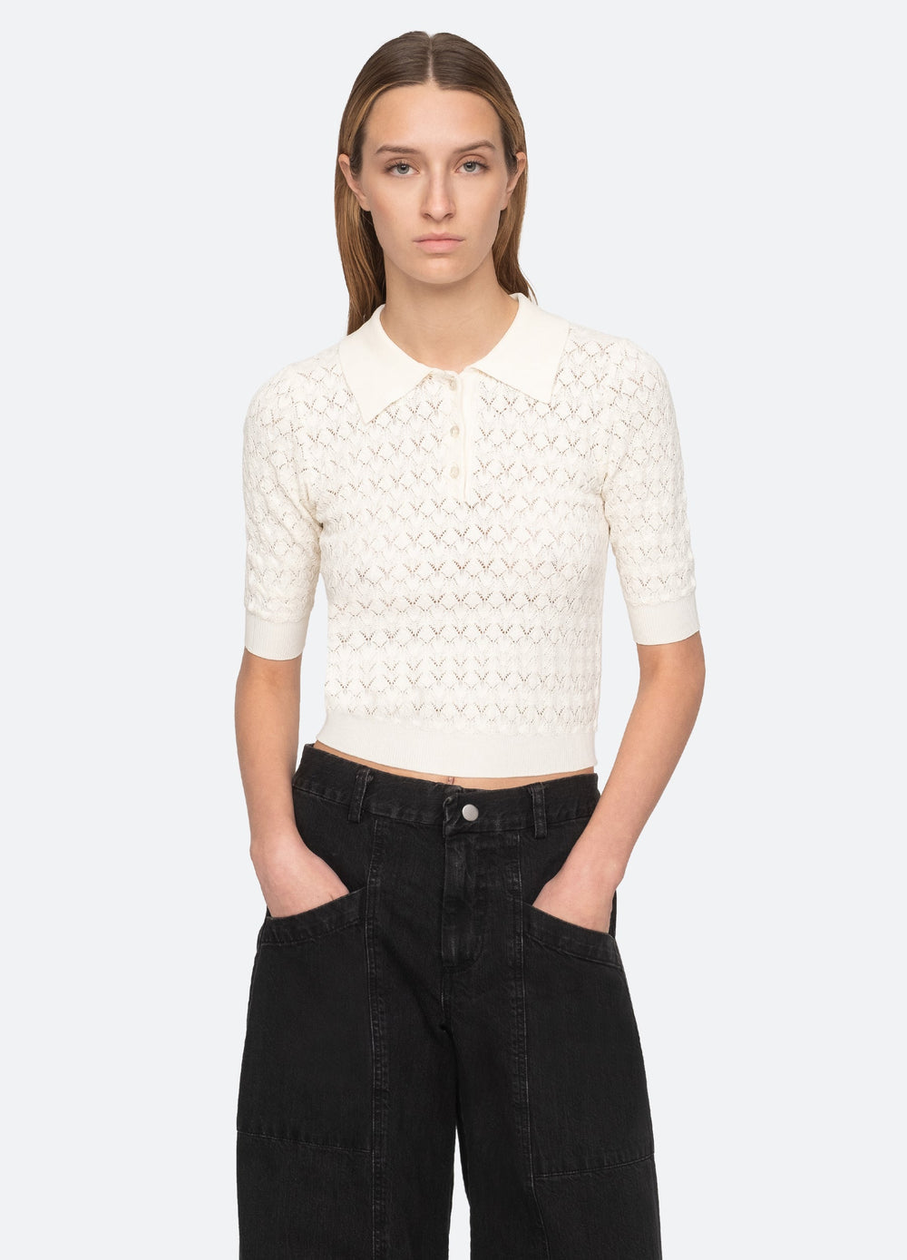 Sea New York Rue Polo Sweater - Black