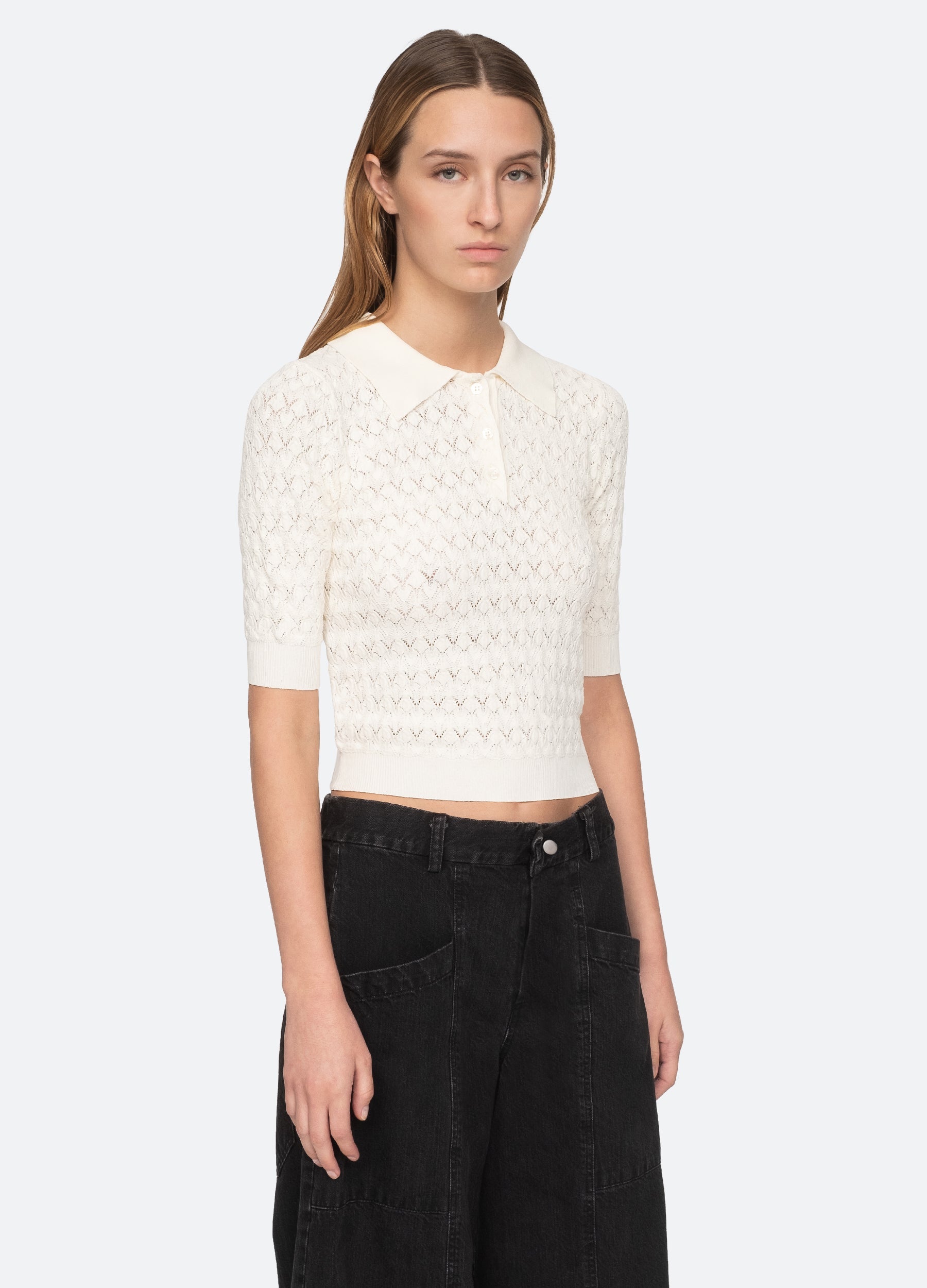 Sea New York Rue Polo Sweater - Black