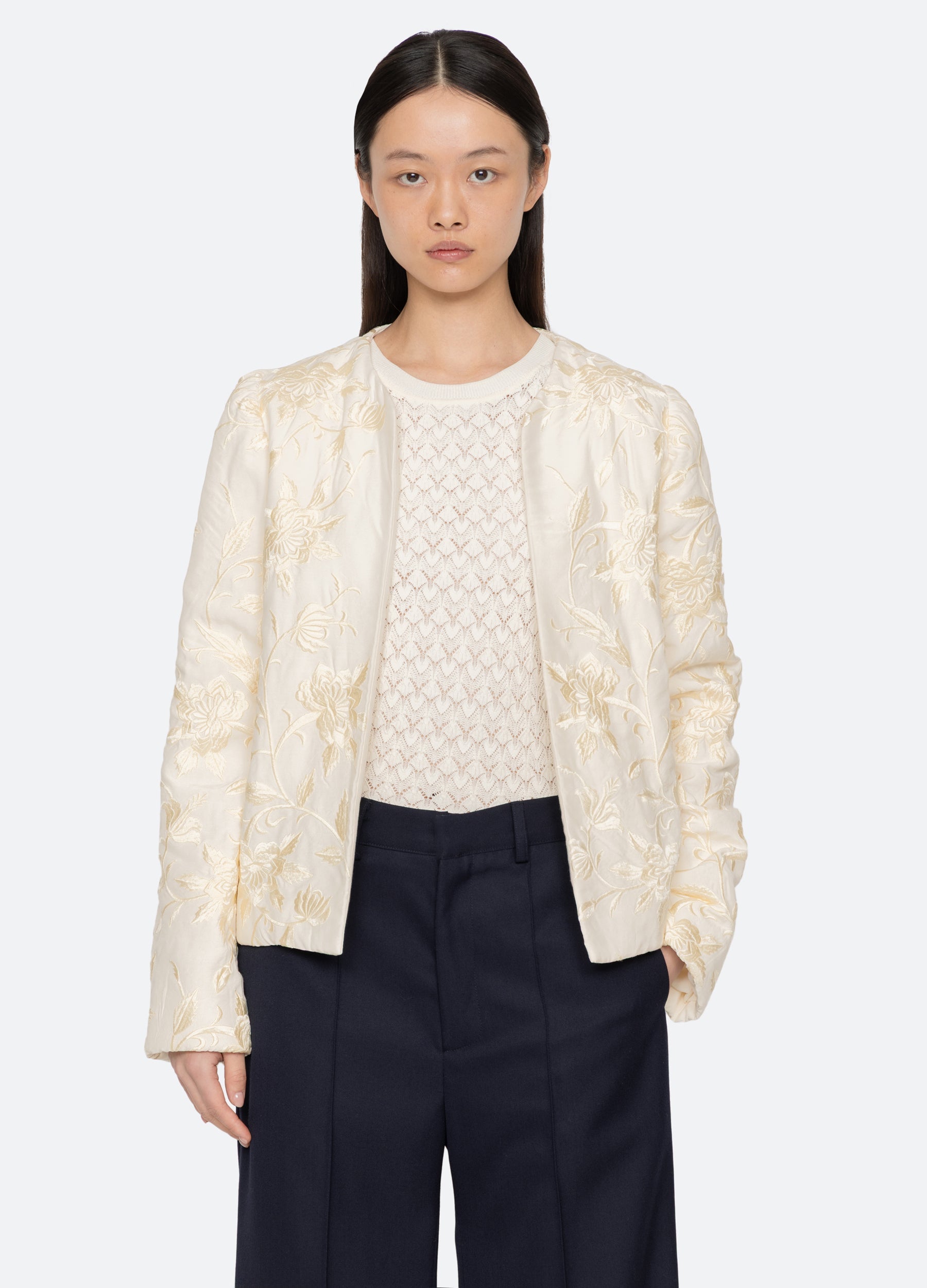 Sea New York Alina Emb Jacket - Cream