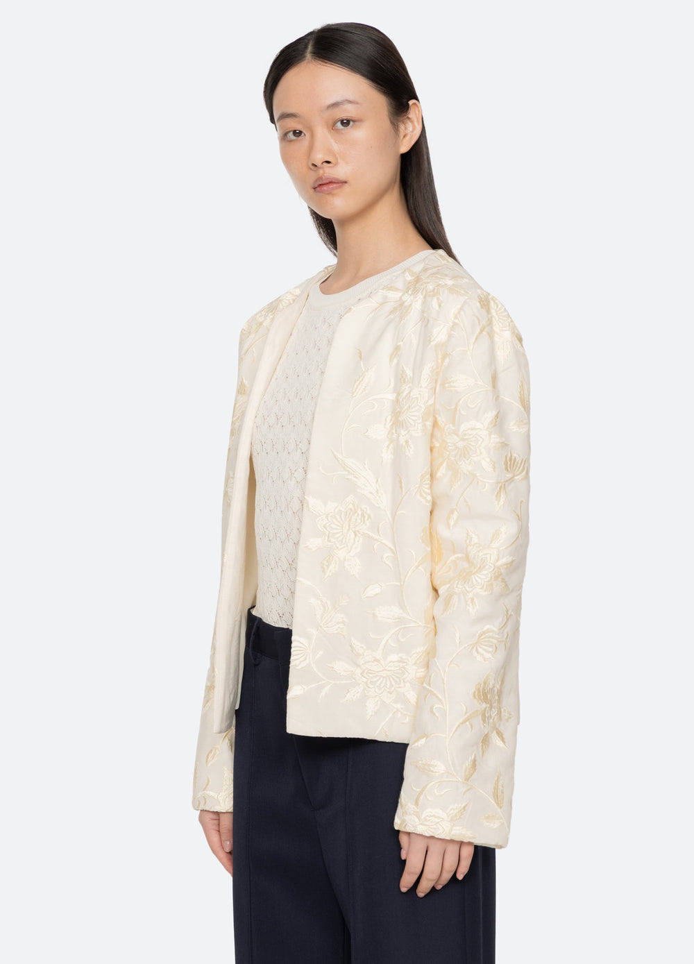 Sea New York Alina Emb Jacket - Cream