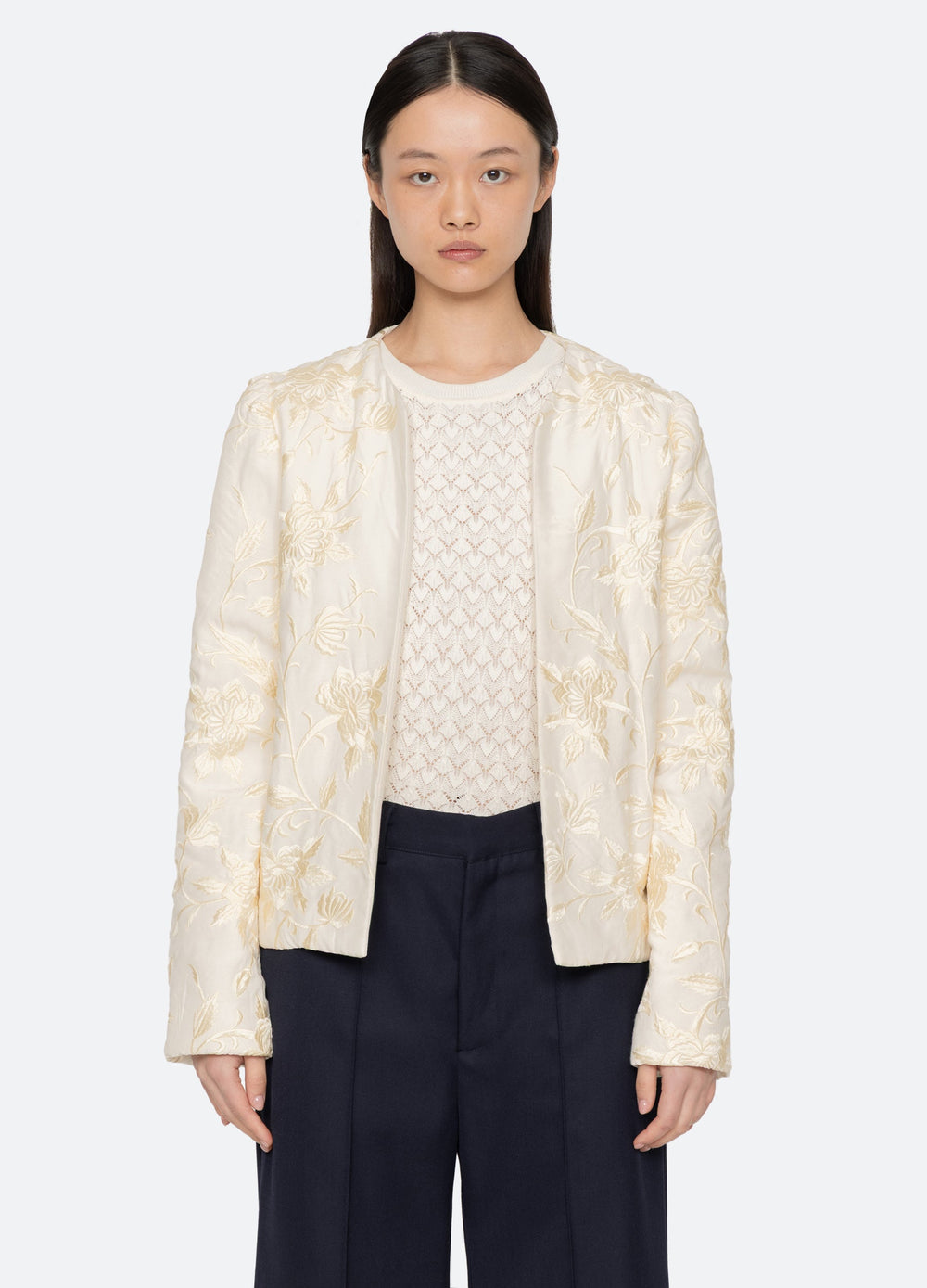 Sea New York Alina Emb Jacket - Cream