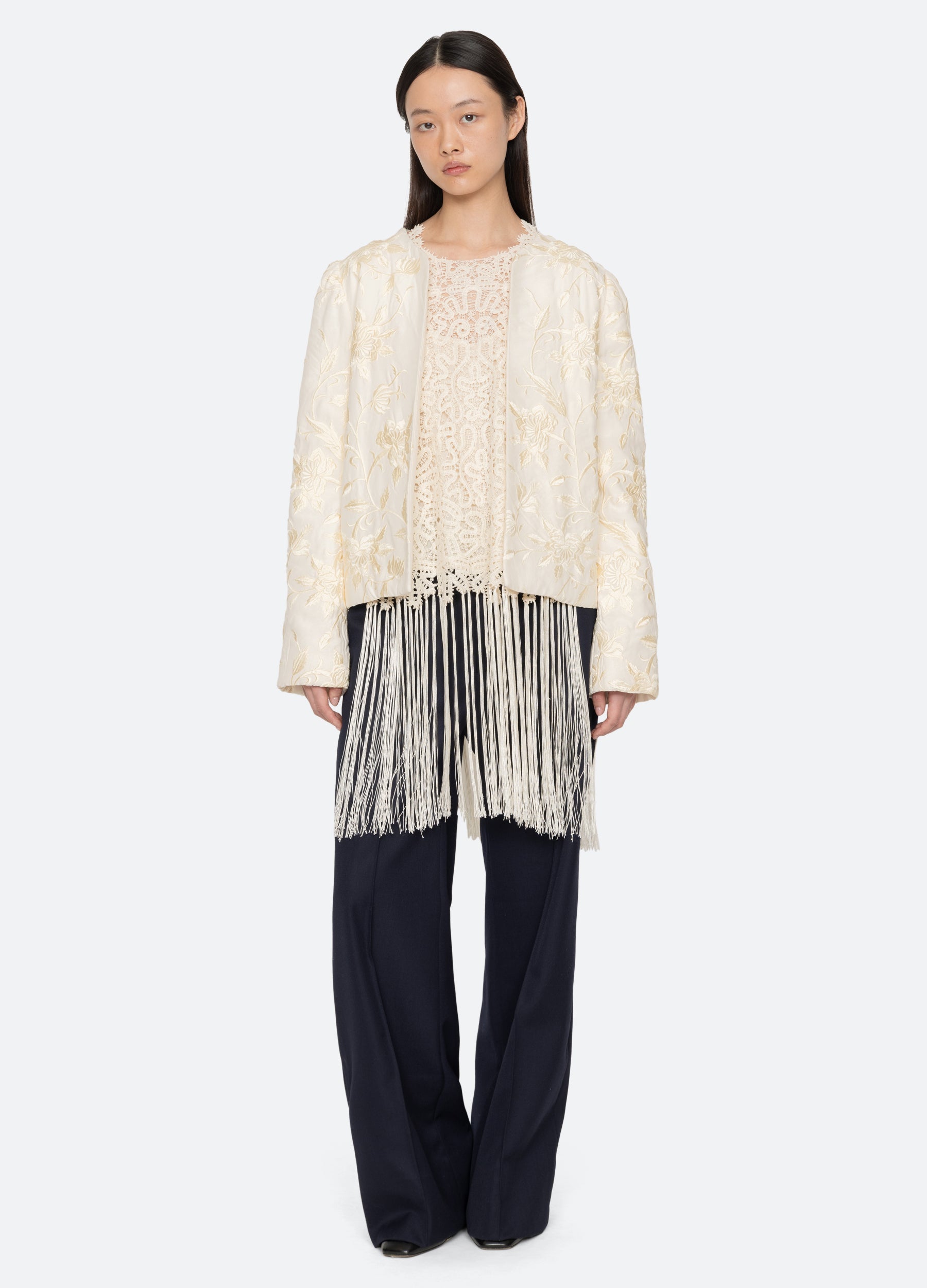 Sea New York Alina Emb Jacket - Cream