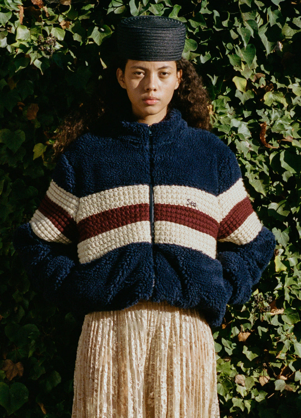 Sea New York Georgie Fleece Jacket - Navy