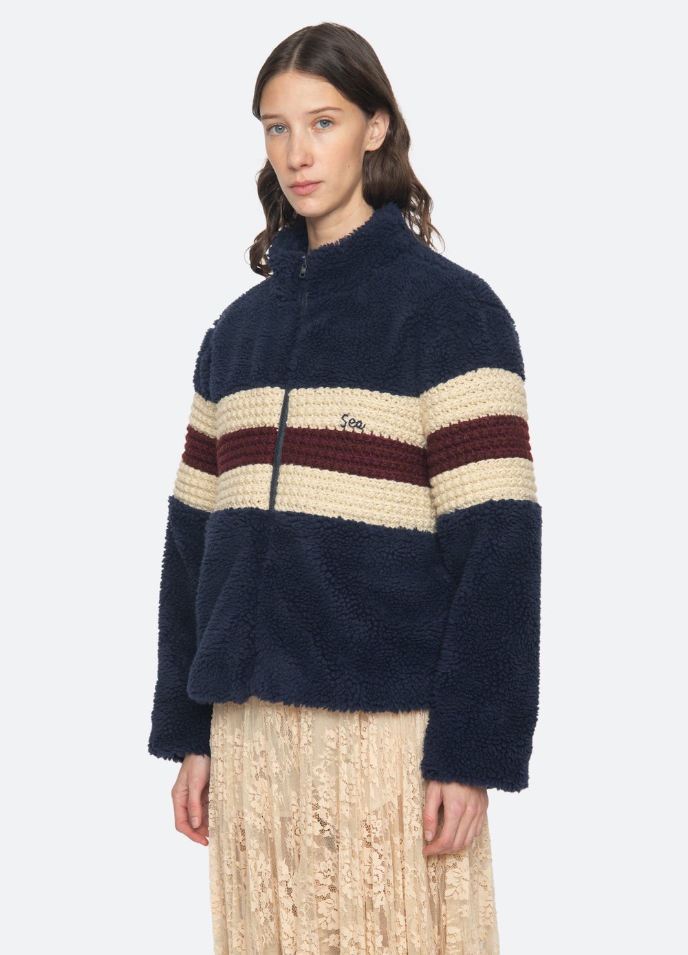Sea New York Georgie Fleece Jacket - Navy