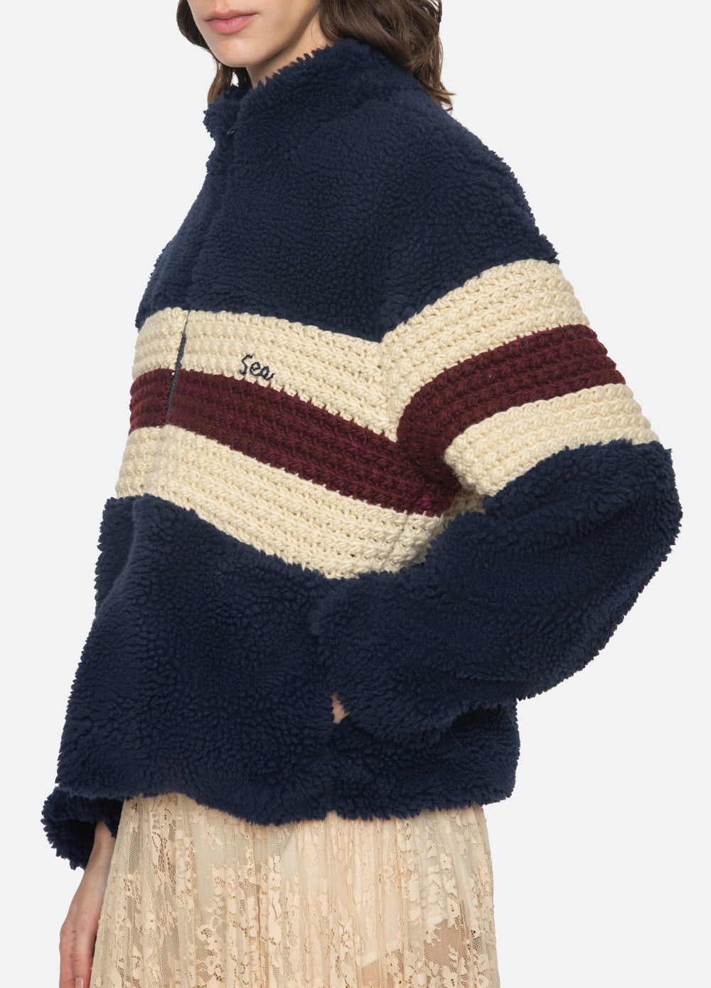 Sea New York Georgie Fleece Jacket - Navy