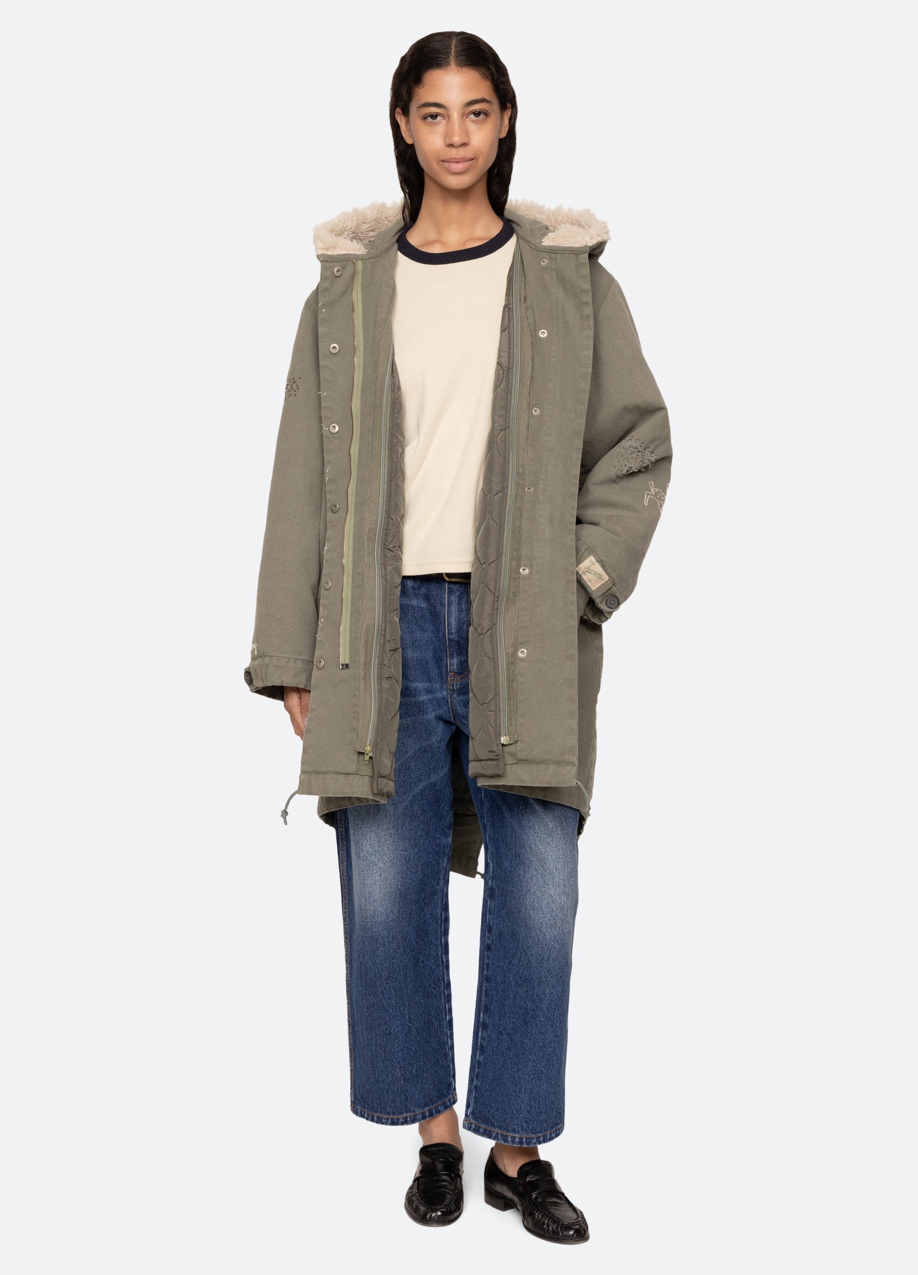 Sea New York Miles Parka - Army