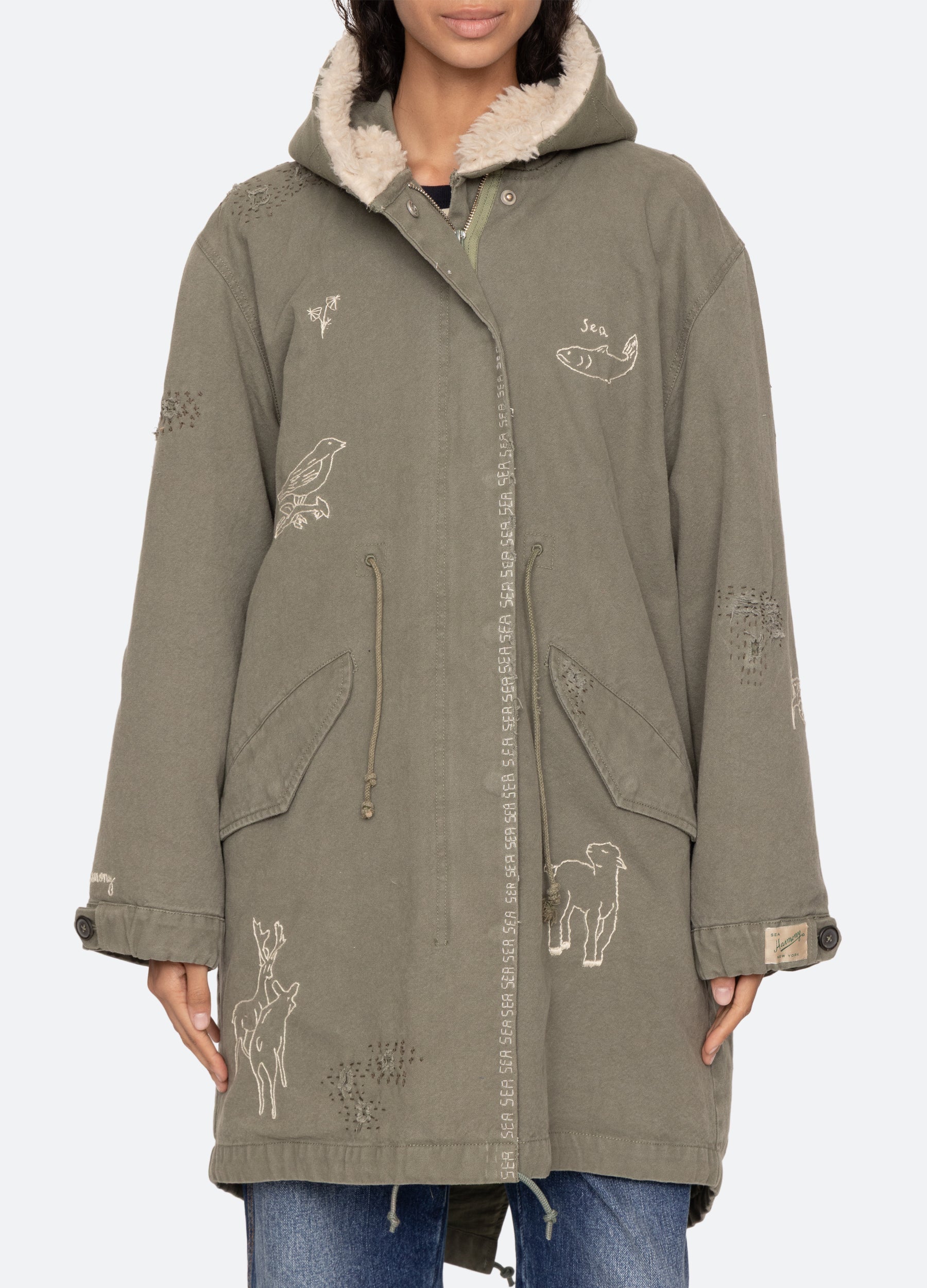 Sea New York Miles Parka - Army