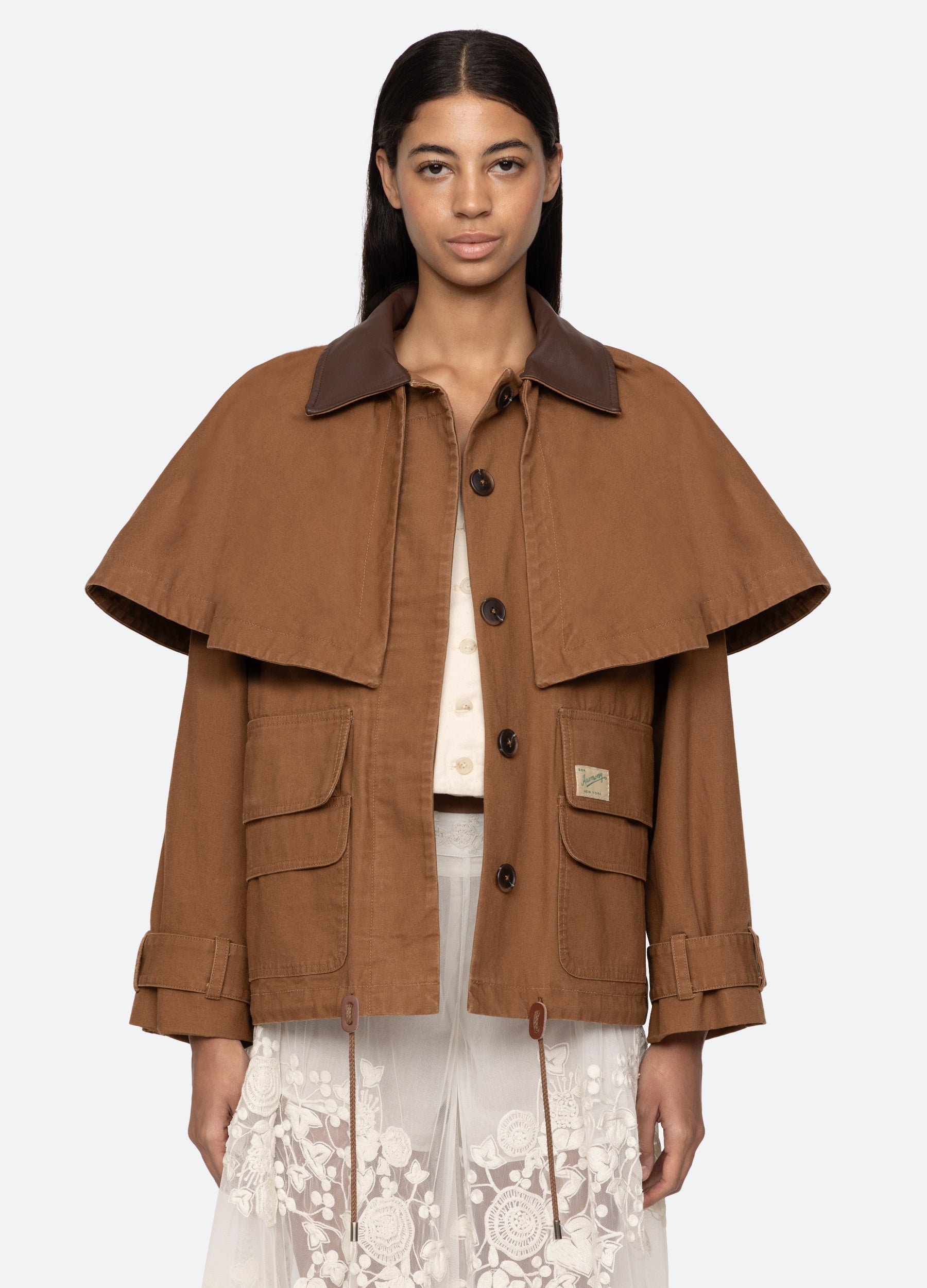 Sea New York Carolyn Cape Jacket - Camel