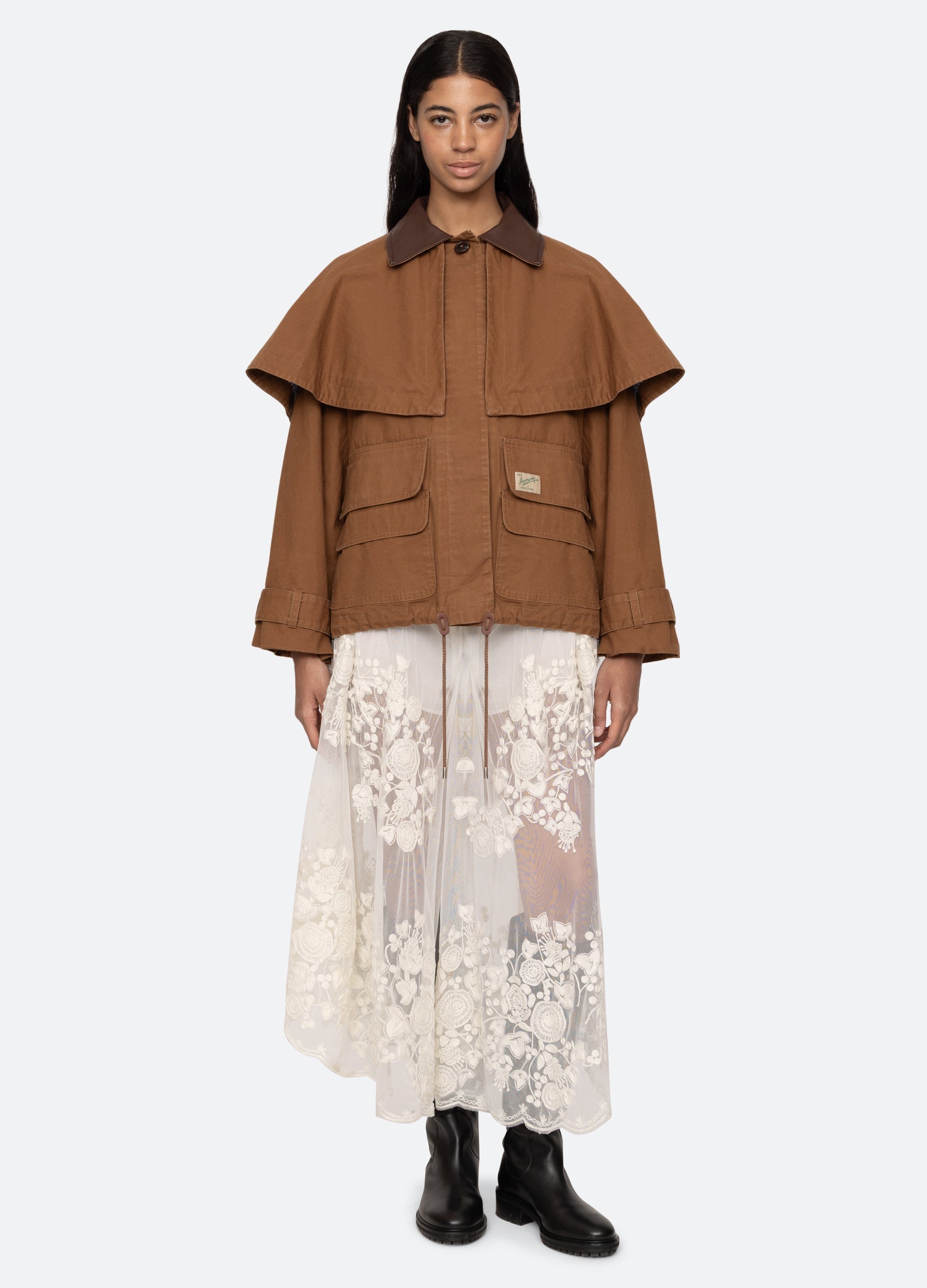 Sea New York Carolyn Cape Jacket - Camel