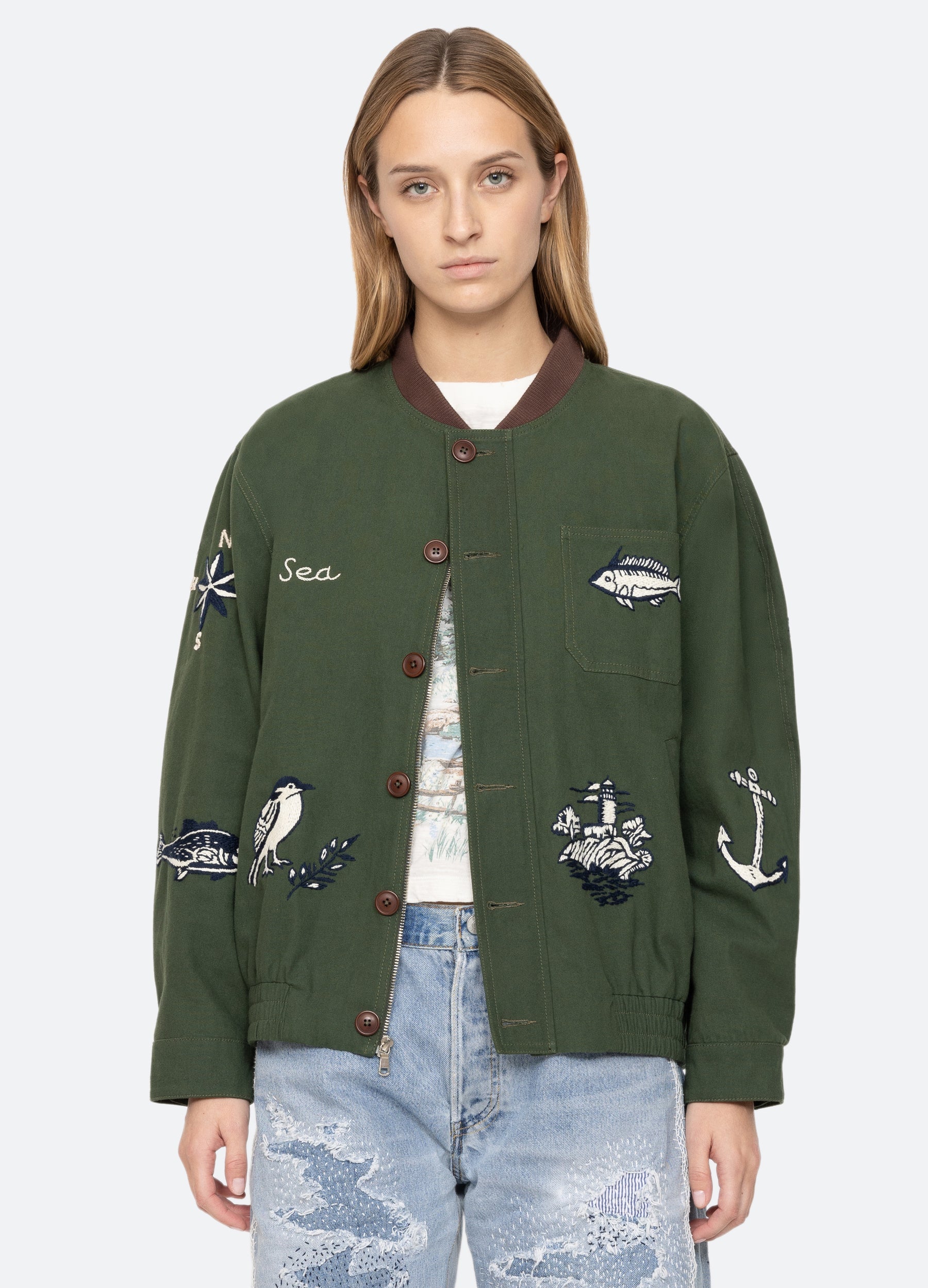 Sea New York Clyde Jacket - Army