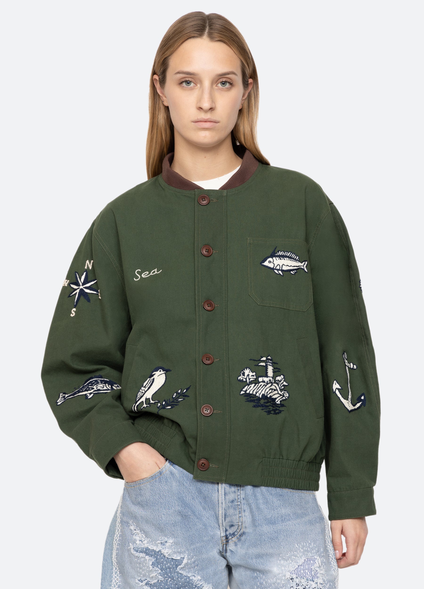 Sea New York Clyde Jacket - Army