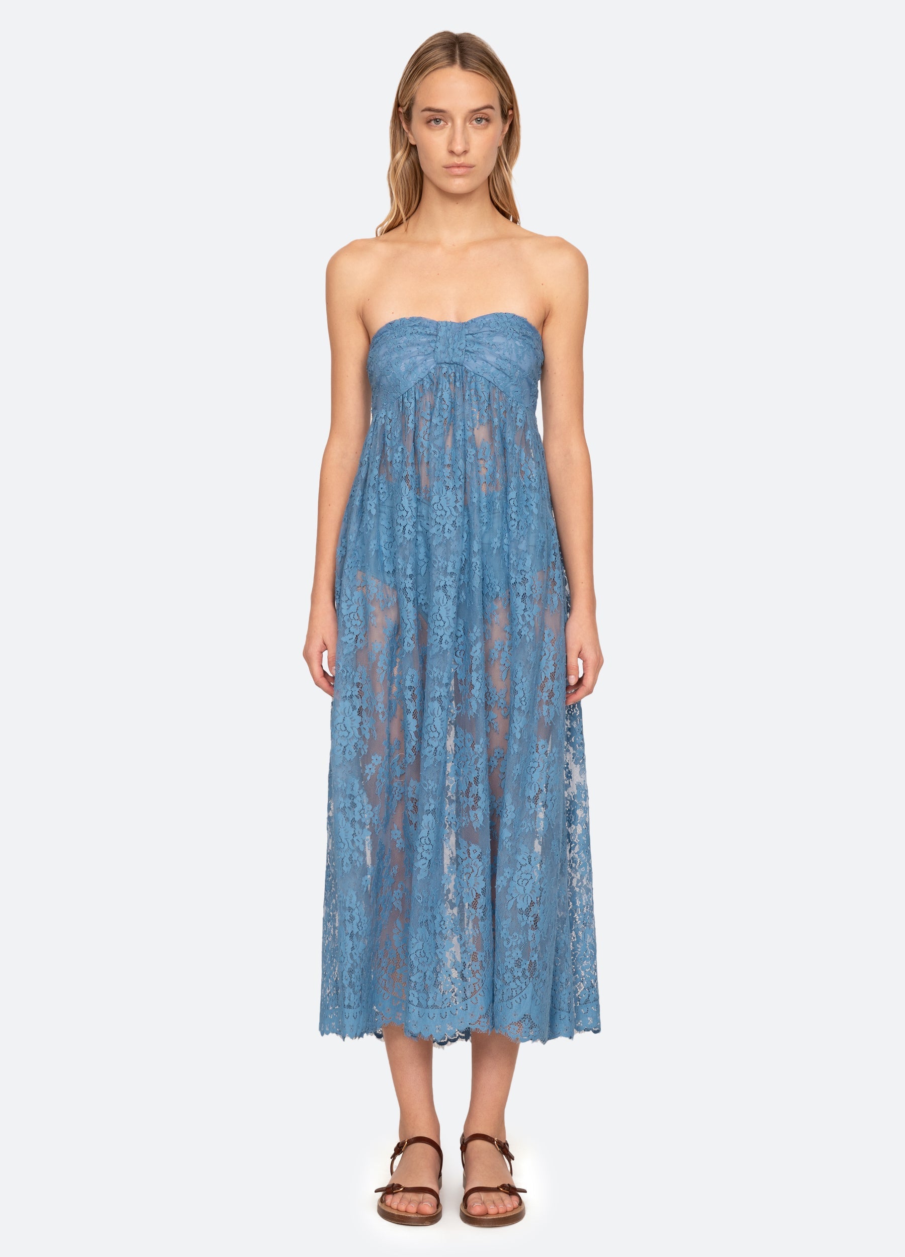 Sea New York Carmella Lace Dress - Blue