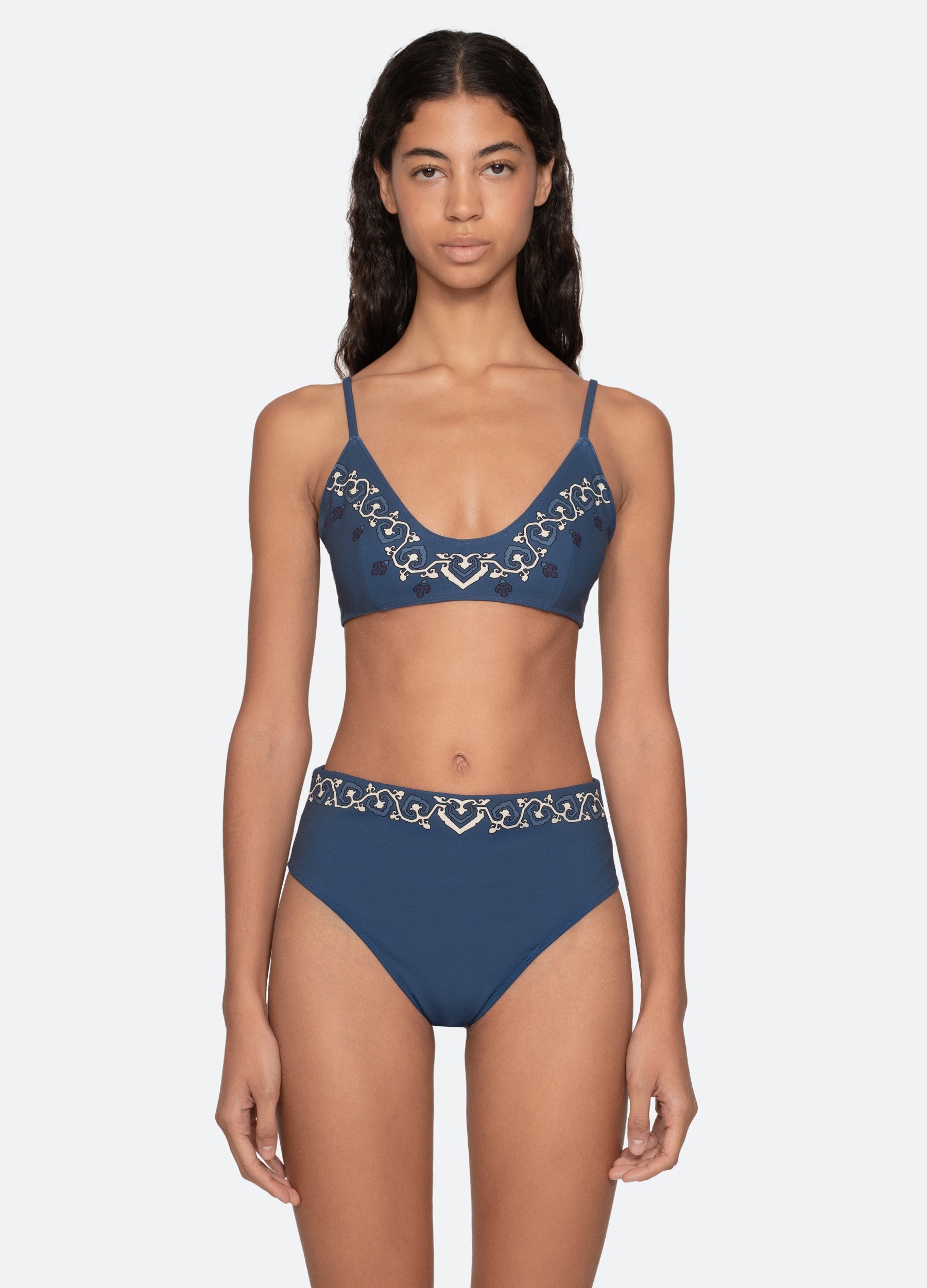 Sea New York Blaise Bikini Top - Navy