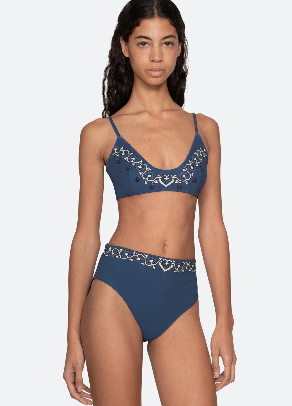 Sea New York Blaise Bikini Top - Navy