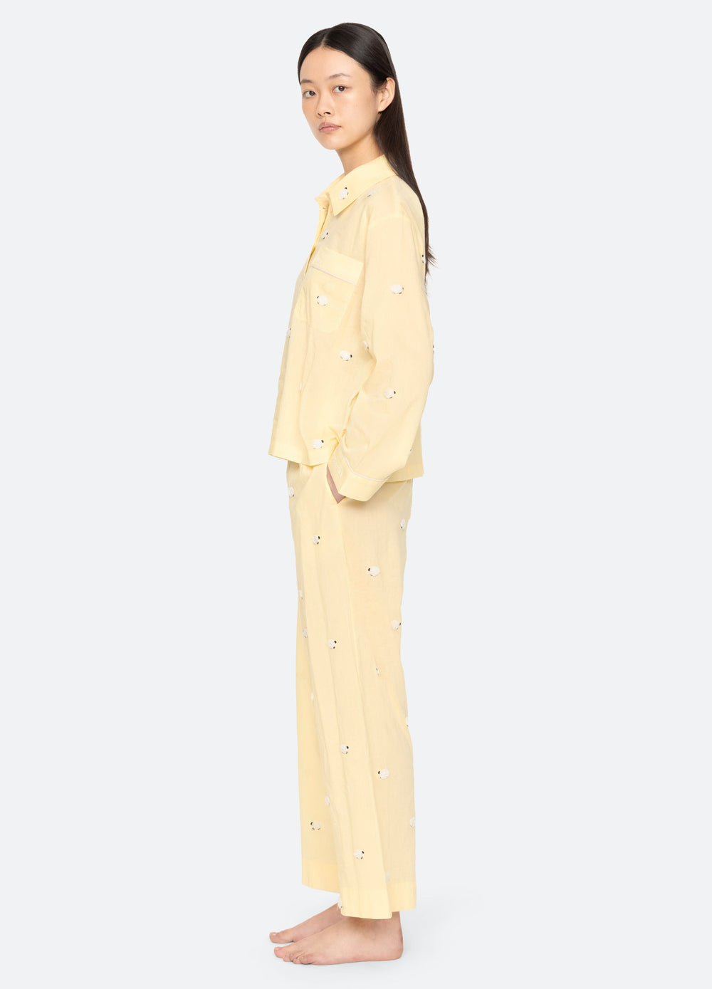 Sea New York Sheep PJ Set - Yellow
