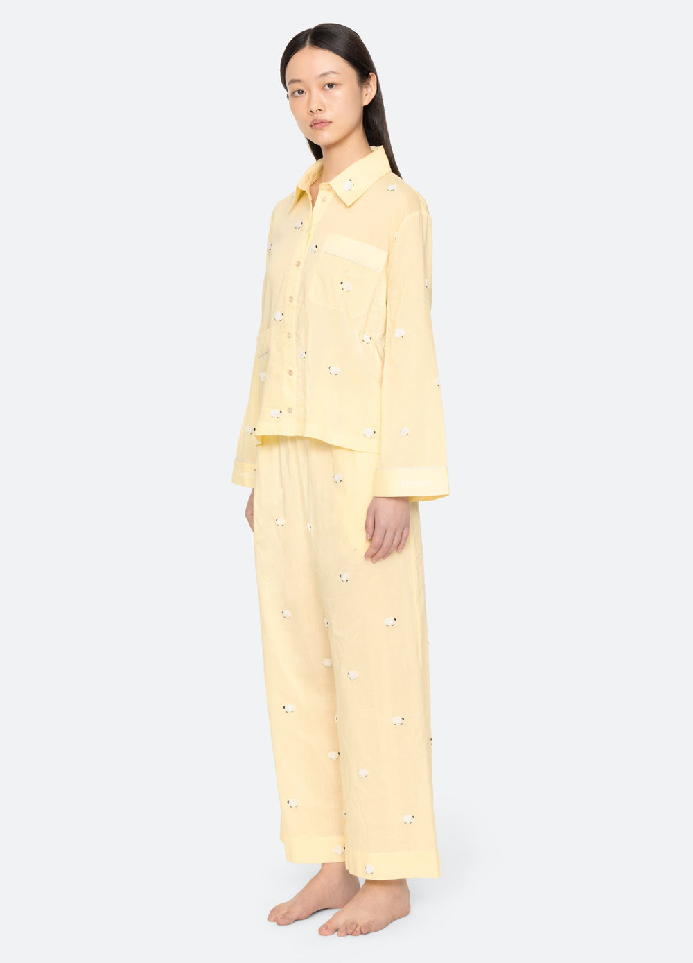 Sea New York Sheep PJ Set - Yellow