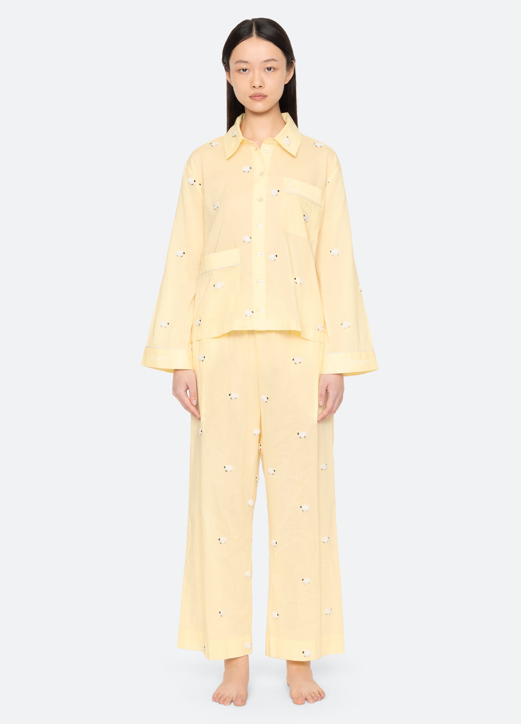 Sea New York Sheep PJ Set - Yellow