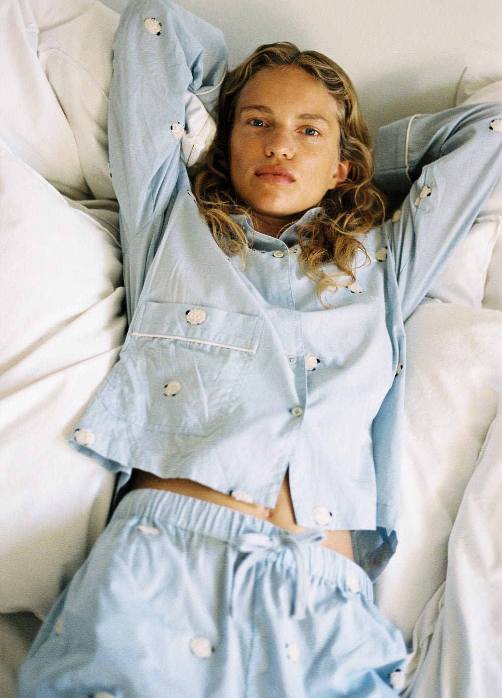 Sea New York Sheep PJ Set - Sky