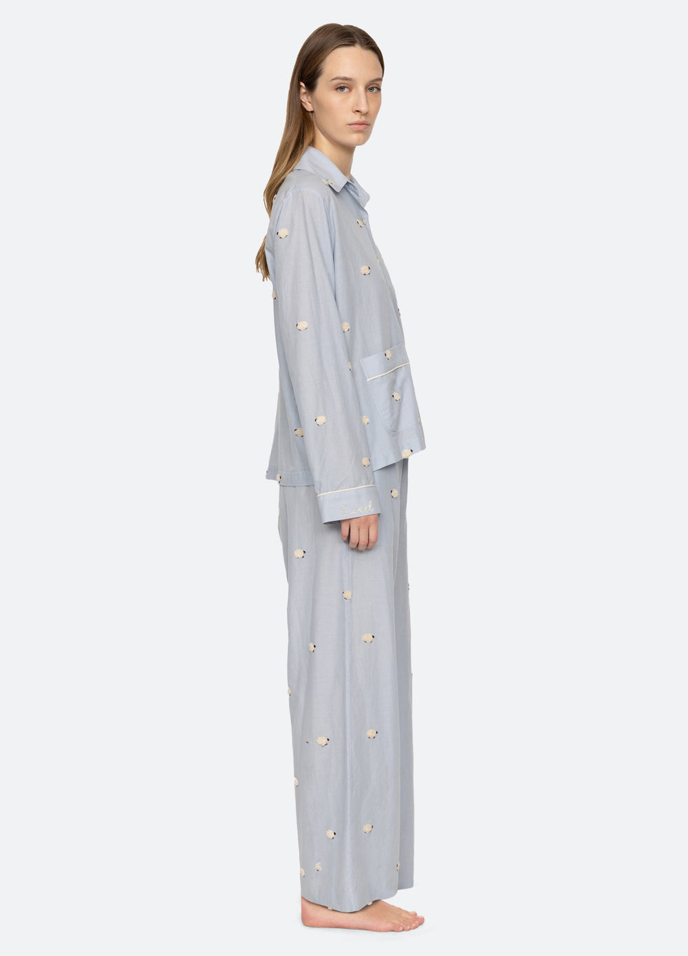 Sea New York Sheep PJ Set - Sky