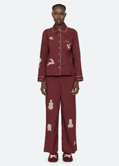 Sea New York Mika PJ Set - Burgundy