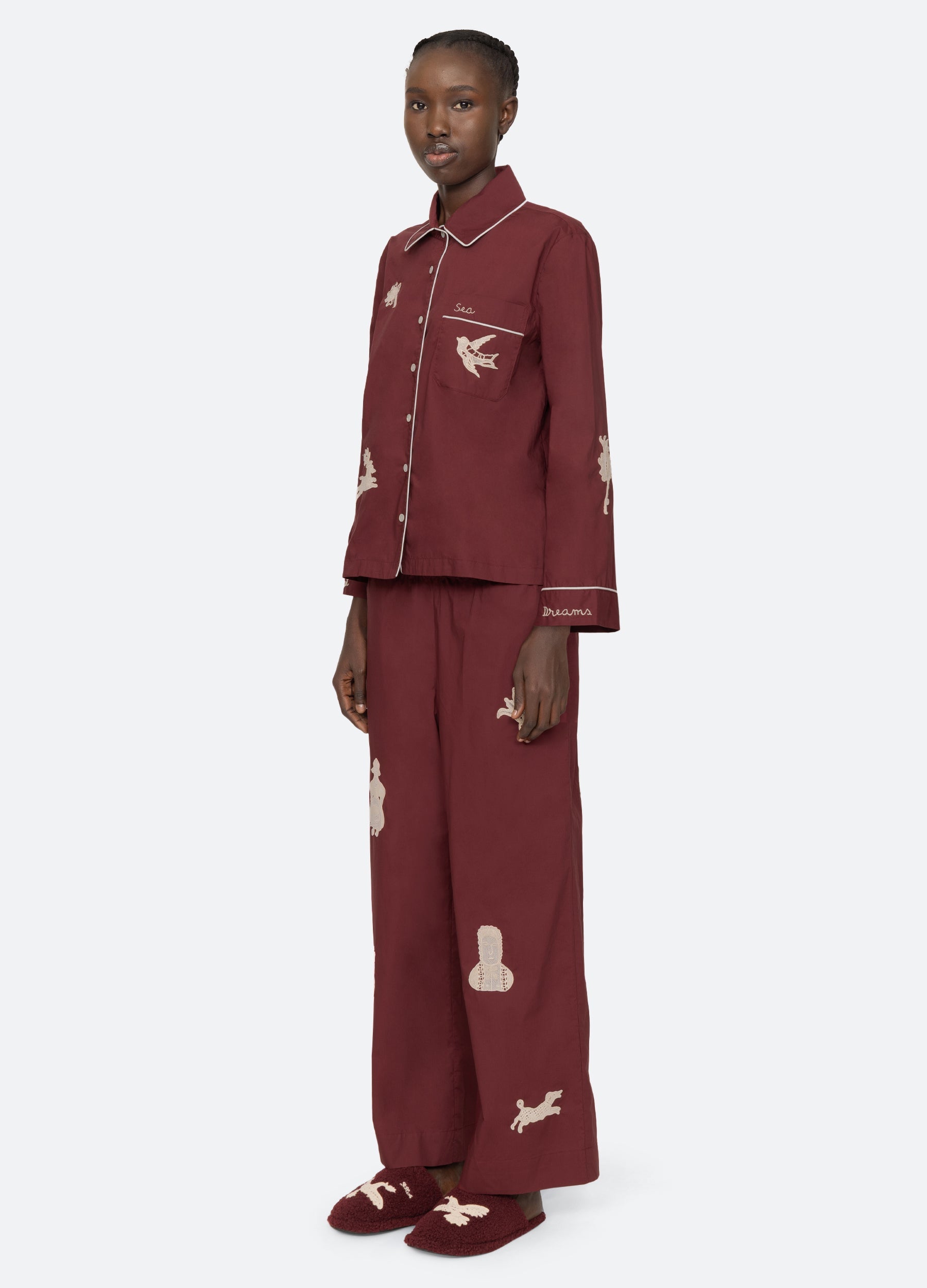 Sea New York Mika PJ Set - Burgundy