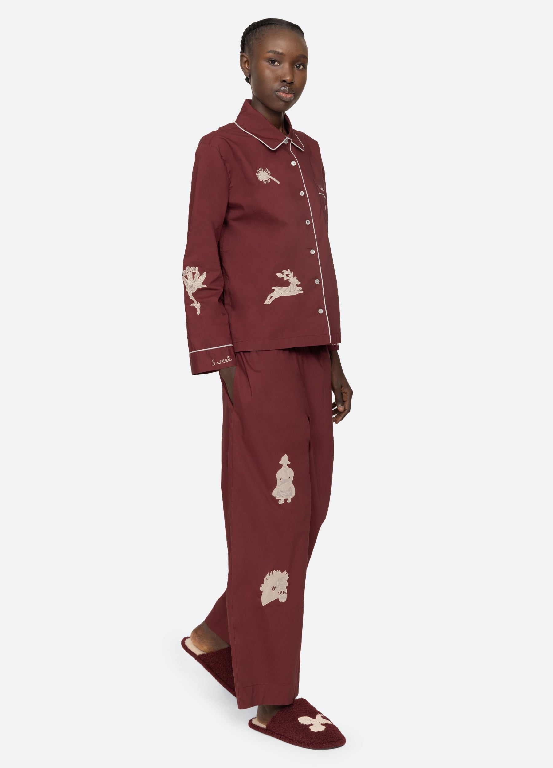 Sea New York Mika PJ Set - Burgundy