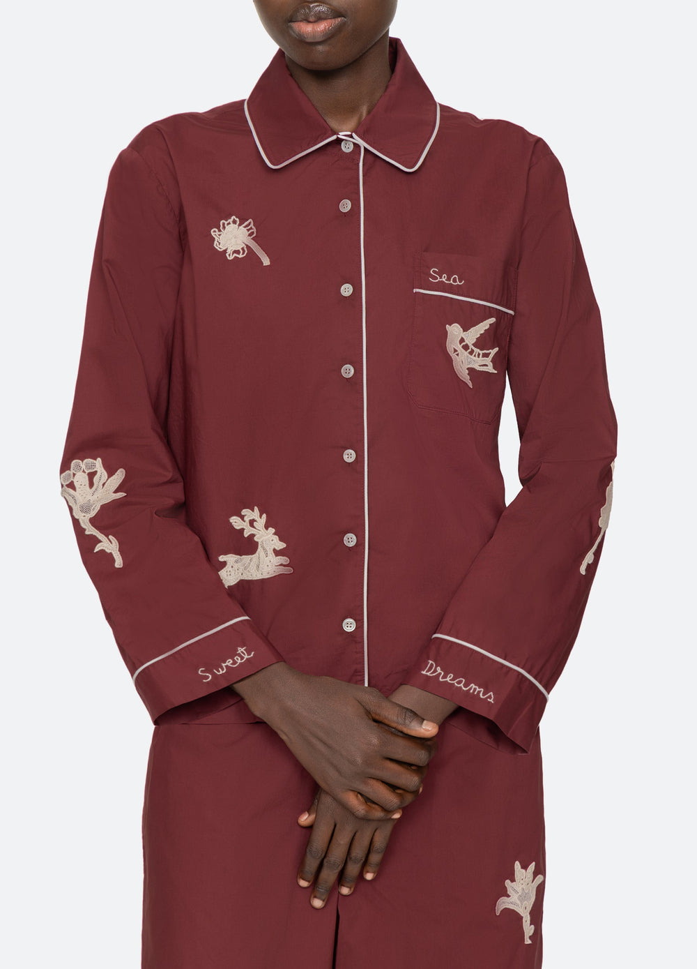 Sea New York Mika PJ Set - Burgundy