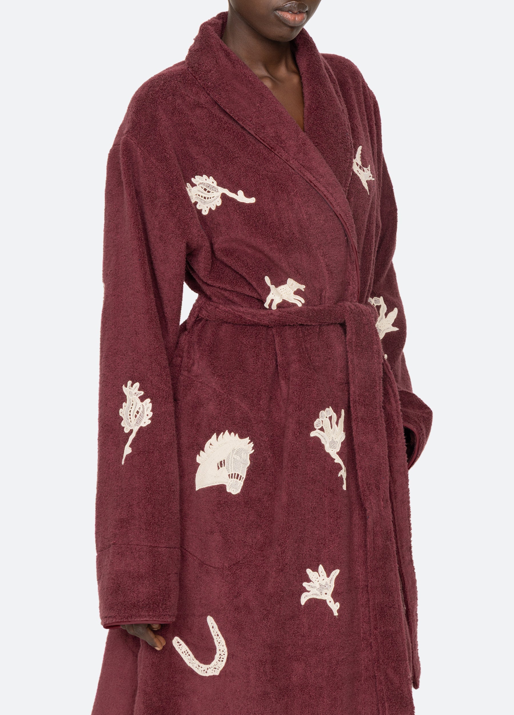 Sea New York Mika Robe - Burgundy