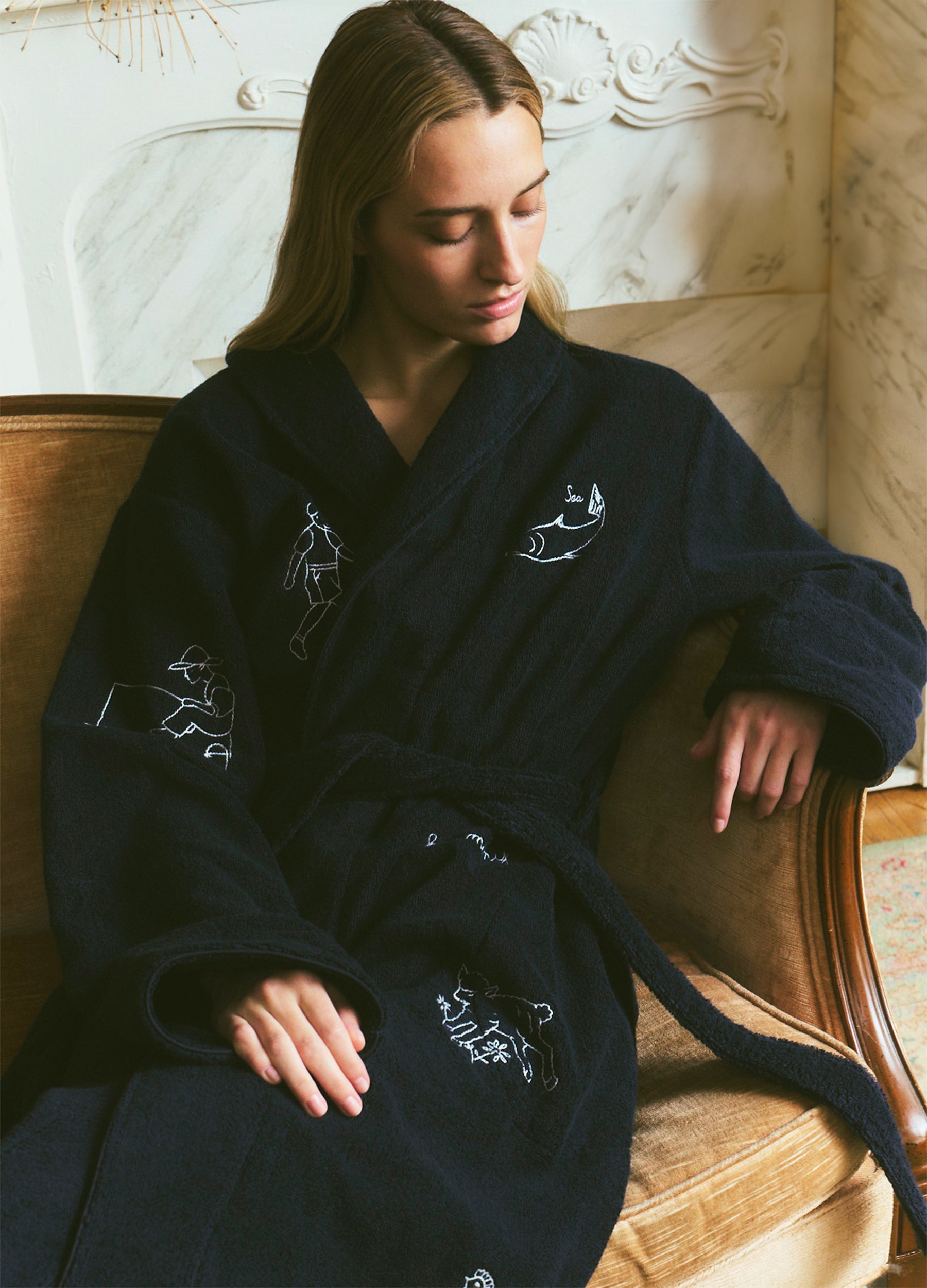 Sea New York Demi Robe - Navy