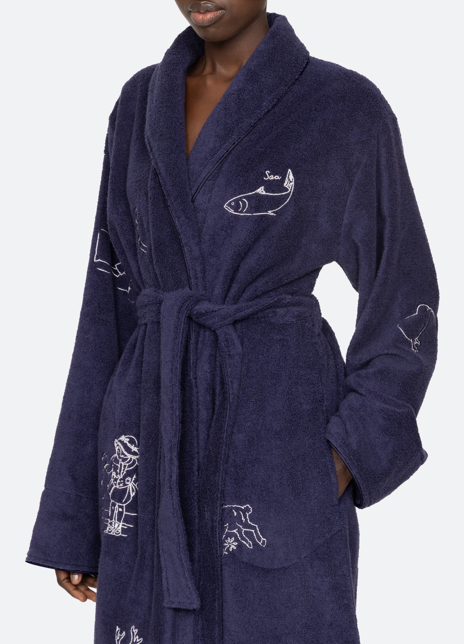 Sea New York Demi Robe - Navy