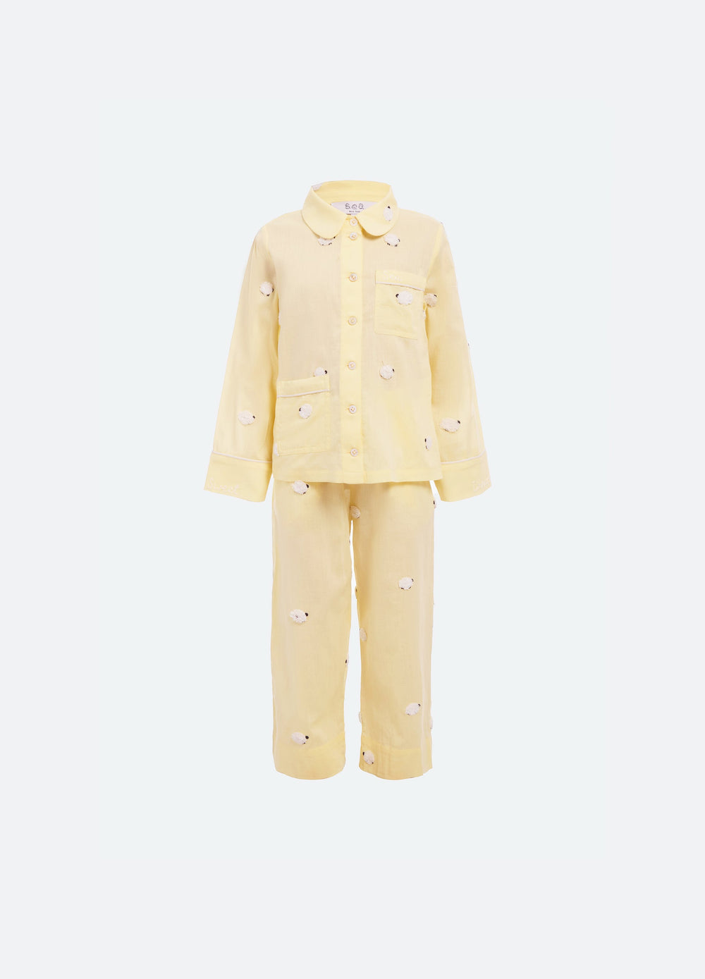 Sea New York Sheep Kids PJ Set - Yellow