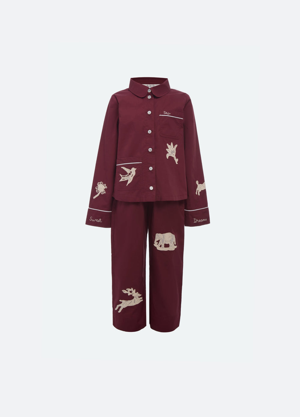 Sea New York Mika Kids PJ Set - Burgundy