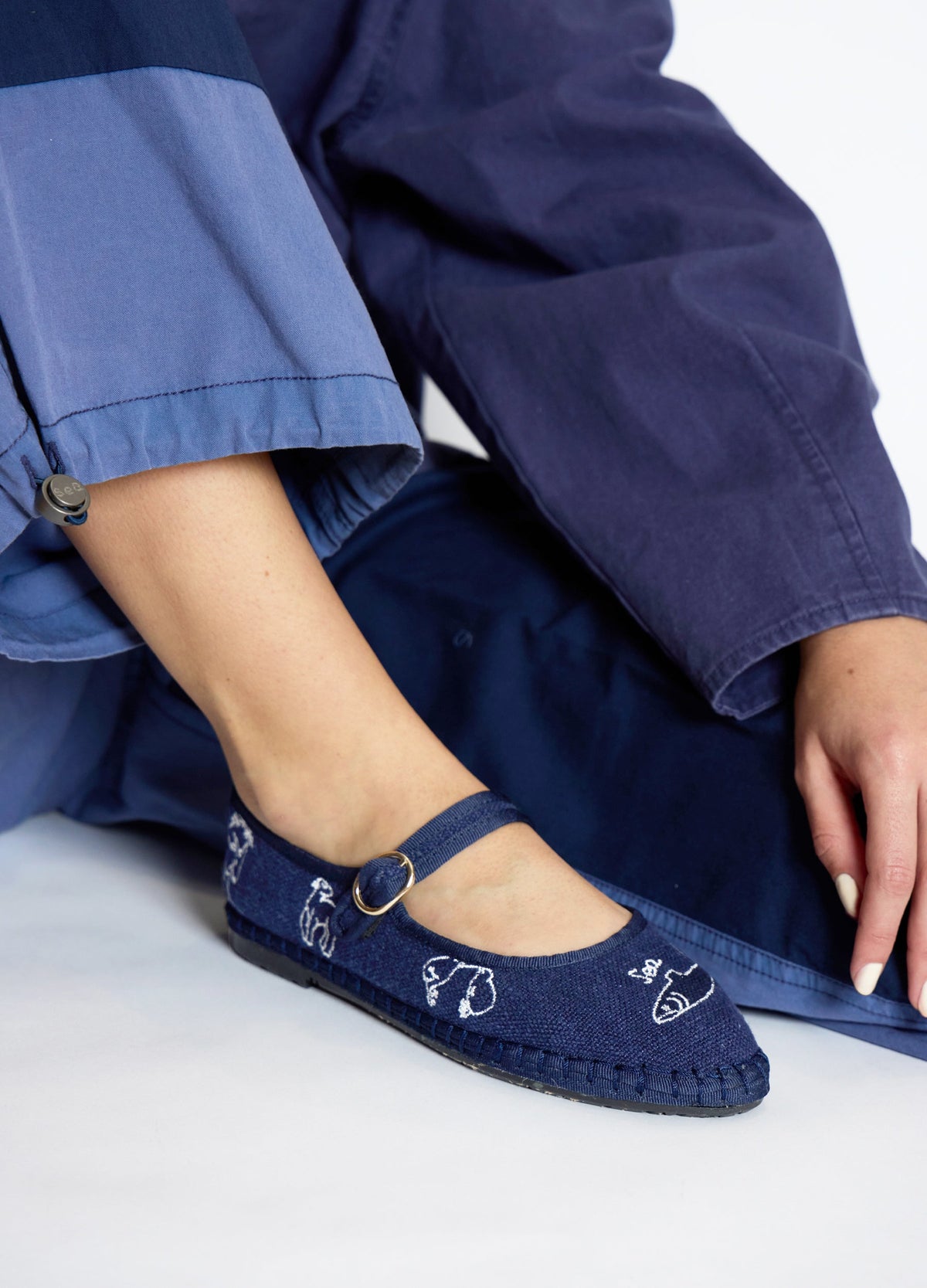 Sea New York Demi Mary Jane Flats - Navy