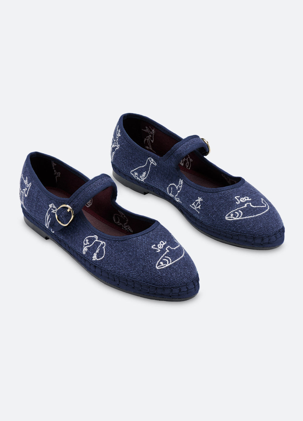 Sea New York Demi Mary Jane Flats - Navy