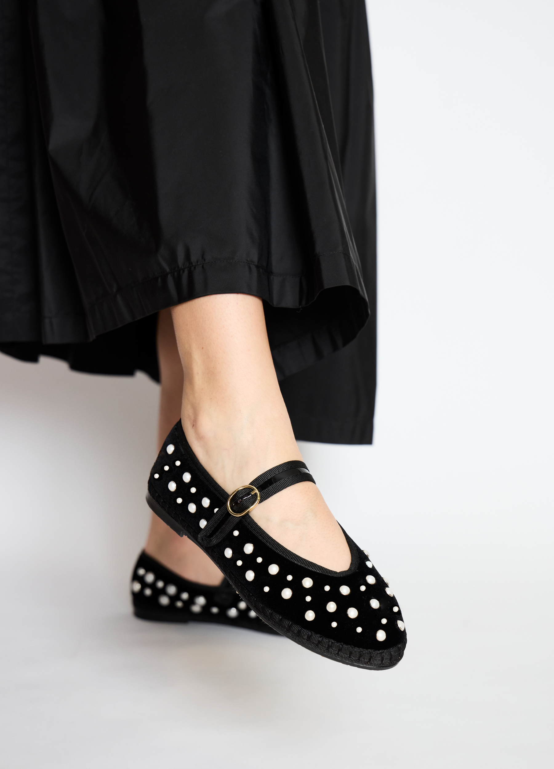Sea New York Pearl Mary Jane Flats - Black