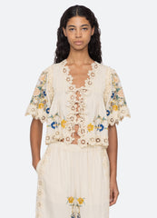 Sea New York Adonna S/S Top - Cream
