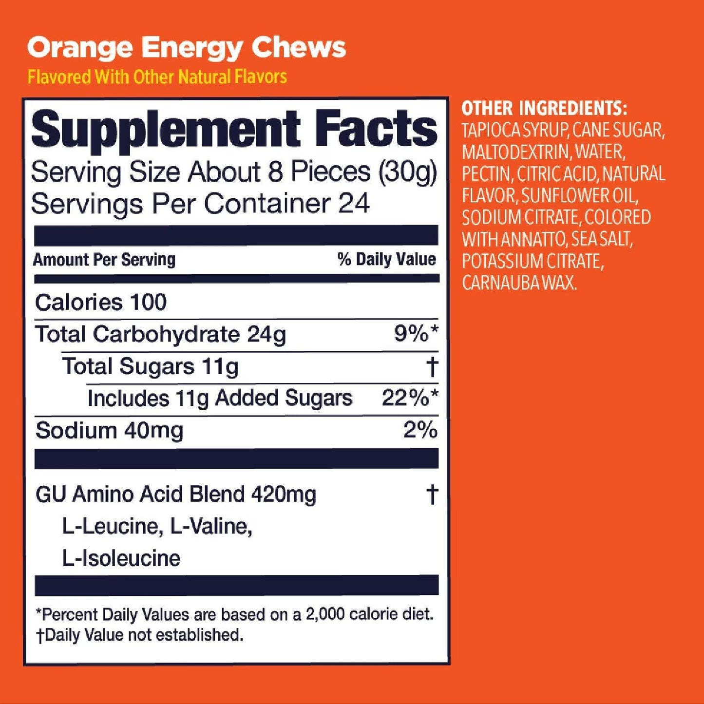 Marathon Sports GU Energy Chews Nutrition