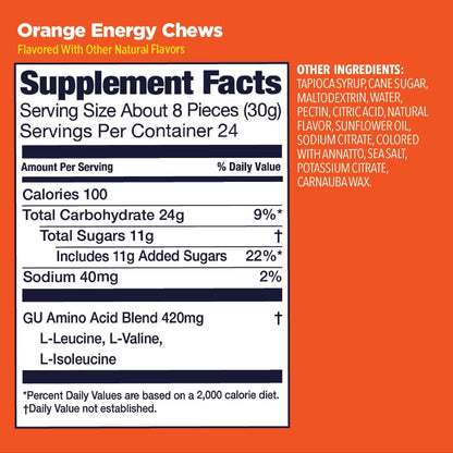 Marathon Sports GU Energy Chews Nutrition