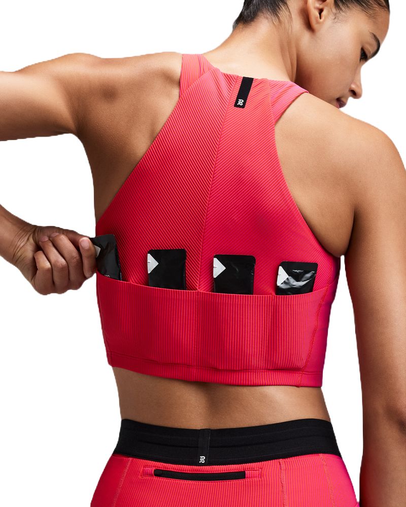 Marathon Sports Bandit Running Women's Striped Cadence Zip Front Race Crop