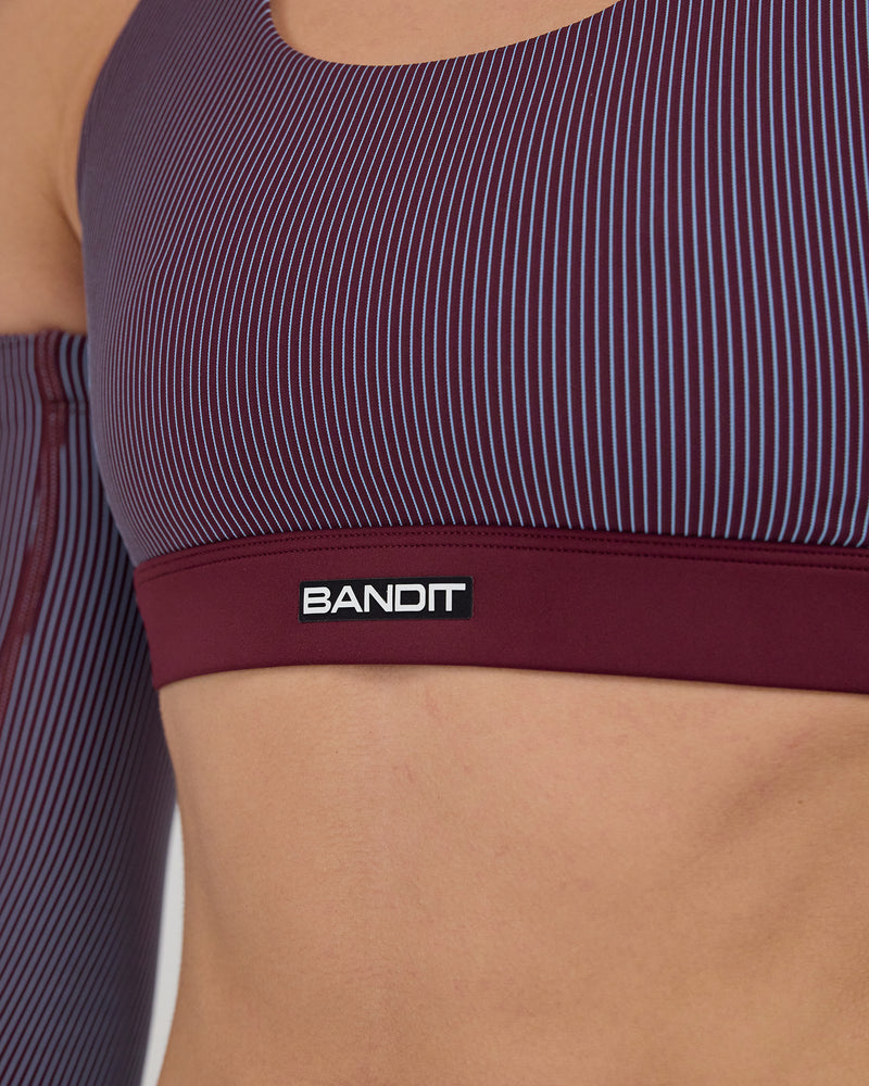 Marathon Sports Bandit Running Women's Striped Cadence™ Scoop Neck Run Bra