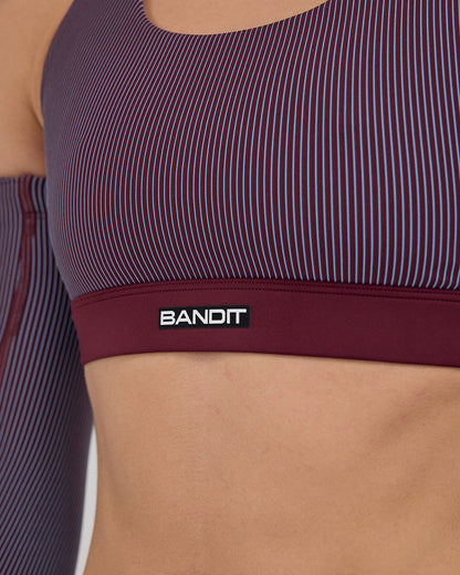 Marathon Sports Bandit Running Women's Striped Cadence™ Scoop Neck Run Bra