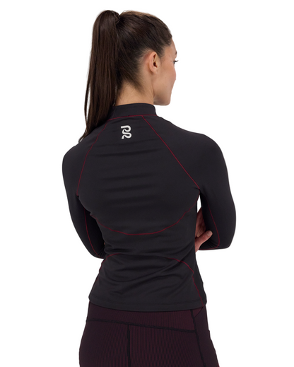 Marathon Sports Stamina™ Corset 2-Way Zip Jacket - Black / Fig I Marathon Sports